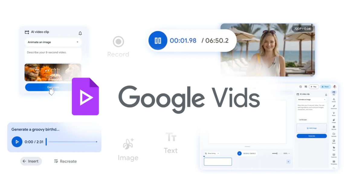 Google Vids gets AI upgrade with Veo and Lyria models, directable AI avatars