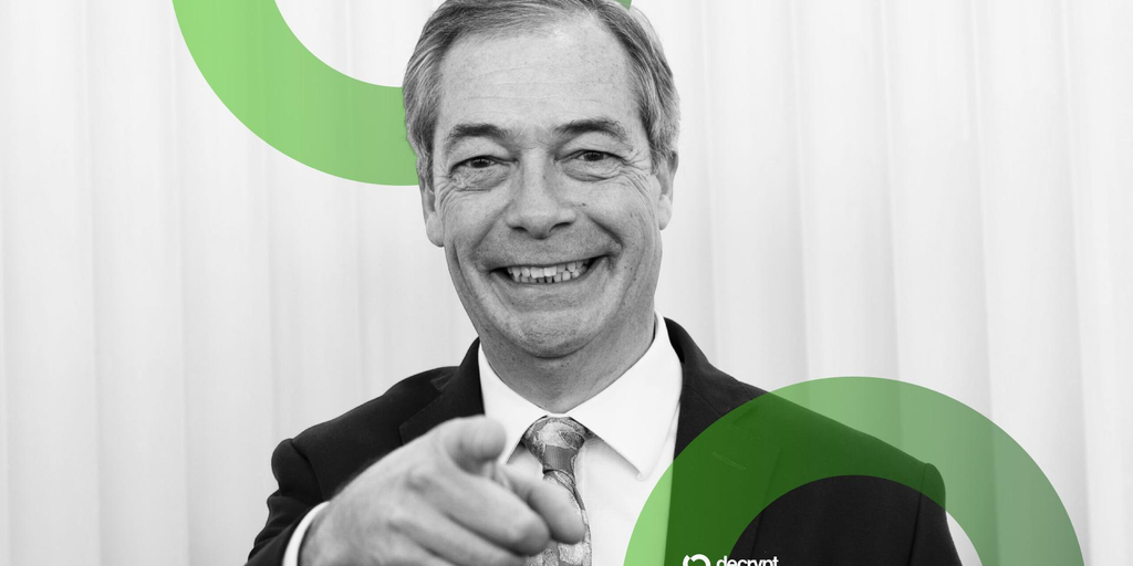 Crypto Billionaires Donate $9.4M to Farage’s Reform UK in Q1