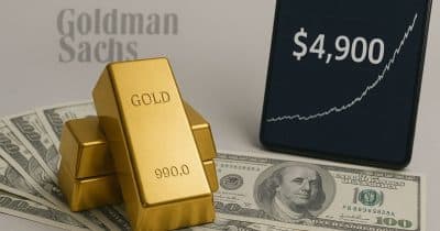 Goldman Sachs cuts year-end gold target to $4,900 amid stable Fed rate outlook