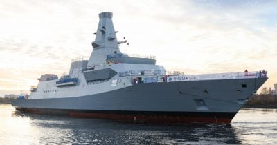 UK Navy vessel near Oman hit by unidentified projectile, crew abandons ship