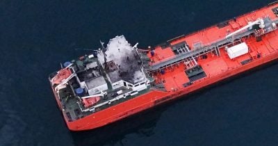 Greek-run oil tanker struck in Black Sea while awaiting Kazakh crude cargo