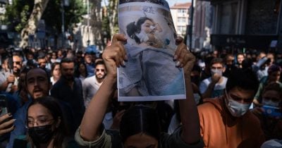 Iranian security forces block memorial for protester Habib Khoubi-Pour in Likak