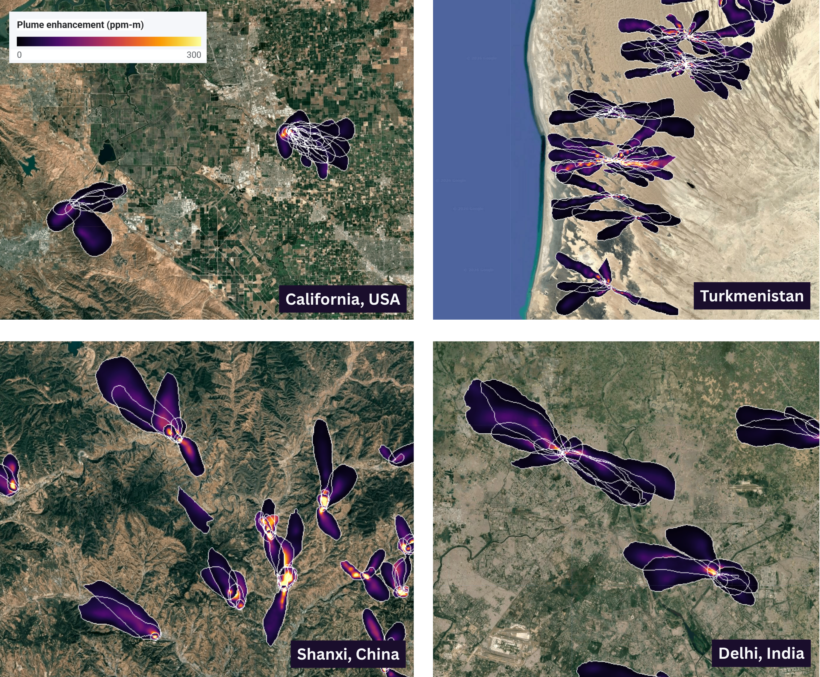 Mapping global methane emissions from space with deep learning