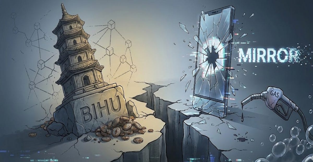 Why Bihu and Mirror Failed: The Rise and Fall of the Most Promising Crypto Social Platforms in the East and West